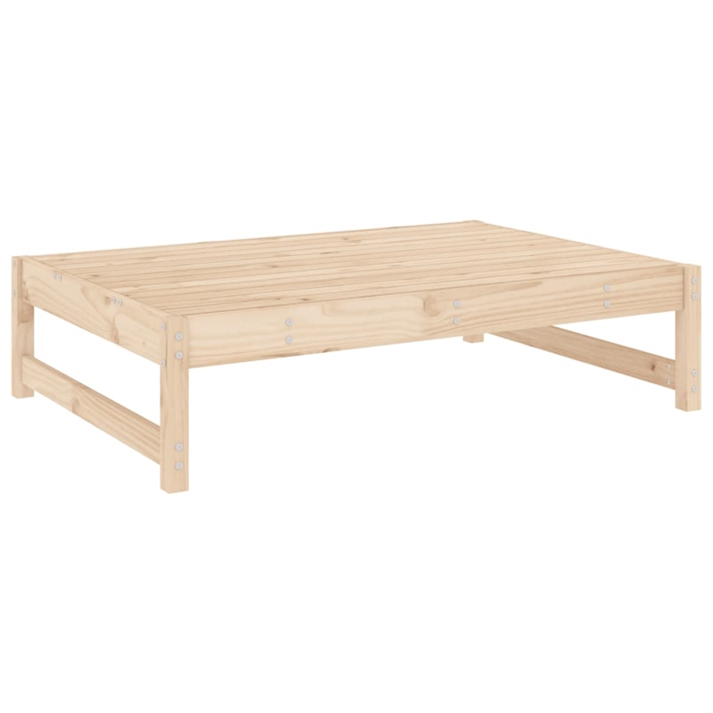 vidaXL Solid Pinewood Garden Footstool in Beige