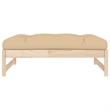 vidaXL Solid Pinewood Garden Footstool in Beige
