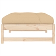 vidaXL Solid Pinewood Garden Footstool in Beige