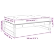 vidaXL Solid Pinewood Garden Footstool in Beige
