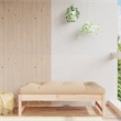 vidaXL Solid Pinewood Garden Footstool in Beige