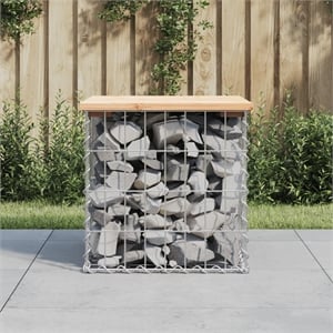 vidaXL Wood Garden Bench in Silver/Natural