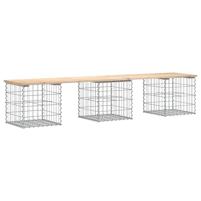 vidaXL Wood Garden Bench in Silver/Natural
