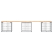 vidaXL Wood Garden Bench in Silver/Natural
