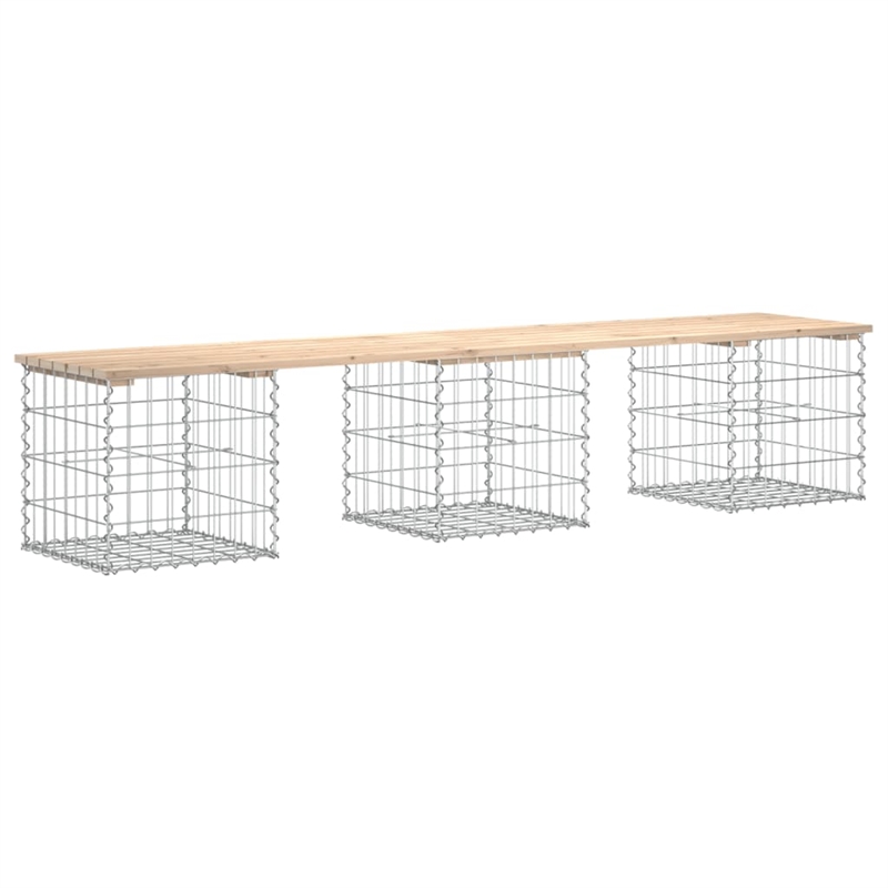 vidaXL Wood Garden Bench in Silver/Natural