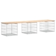 vidaXL Wood Garden Bench in Silver/Natural