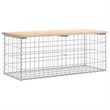 vidaXL Compact Solid Pine Wood Garden Bench  in Natural