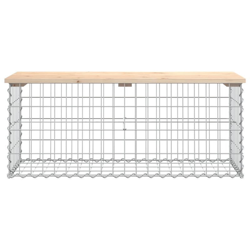 vidaXL Compact Solid Pine Wood Garden Bench  in Natural