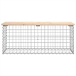 vidaXL Compact Solid Pine Wood Garden Bench  in Natural