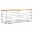 vidaXL Compact Solid Pine Wood Garden Bench  in Natural