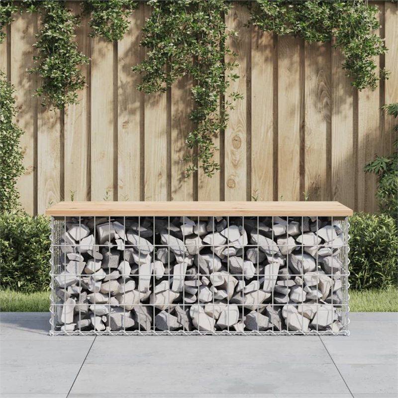 vidaXL Compact Solid Pine Wood Garden Bench  in Natural