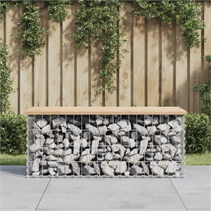 vidaXL Compact Solid Pine Wood Garden Bench  in Natural