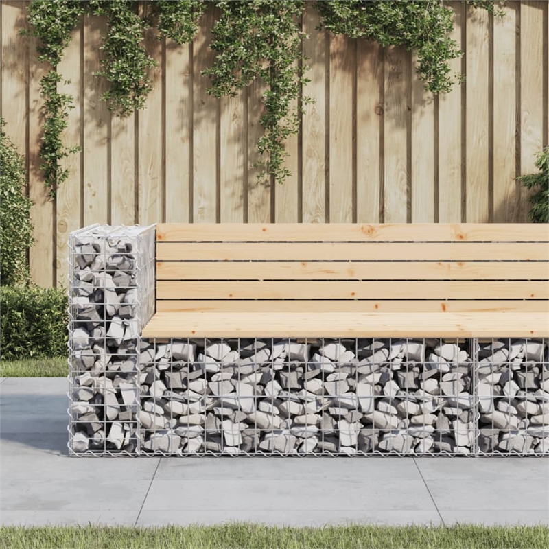 vidaXL Medium Durable Wood Garden Bench in Natural