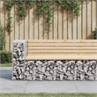 vidaXL Medium Durable Wood Garden Bench in Natural