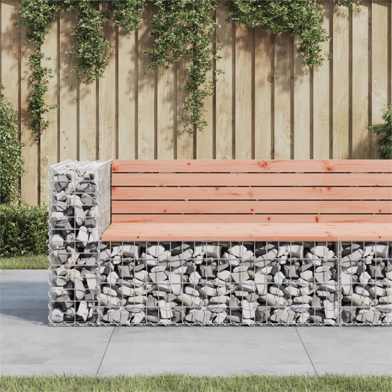 vidaXL Compact Durable Solid Douglas Wood Garden Bench in Brown
