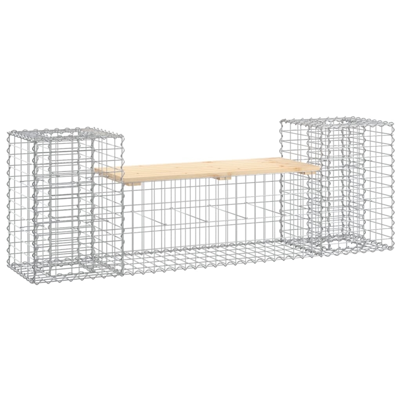 vidaXL Compact Wood Garden Bench in Natural