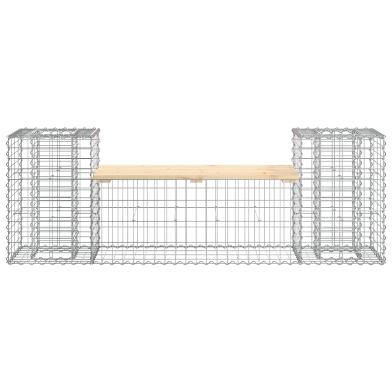 vidaXL Compact Wood Garden Bench in Natural