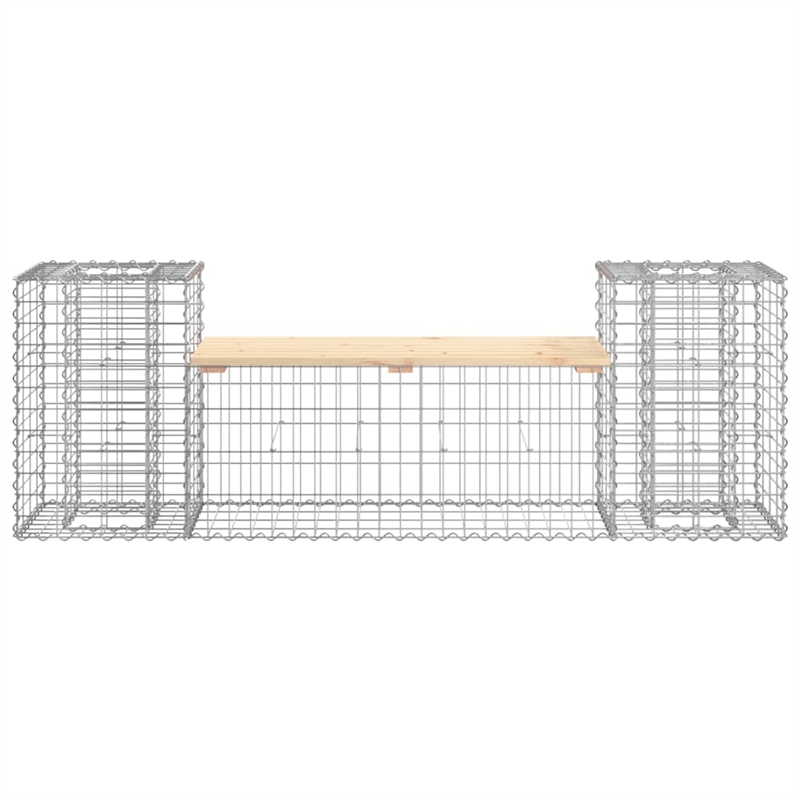 vidaXL Compact Wood Garden Bench in Natural