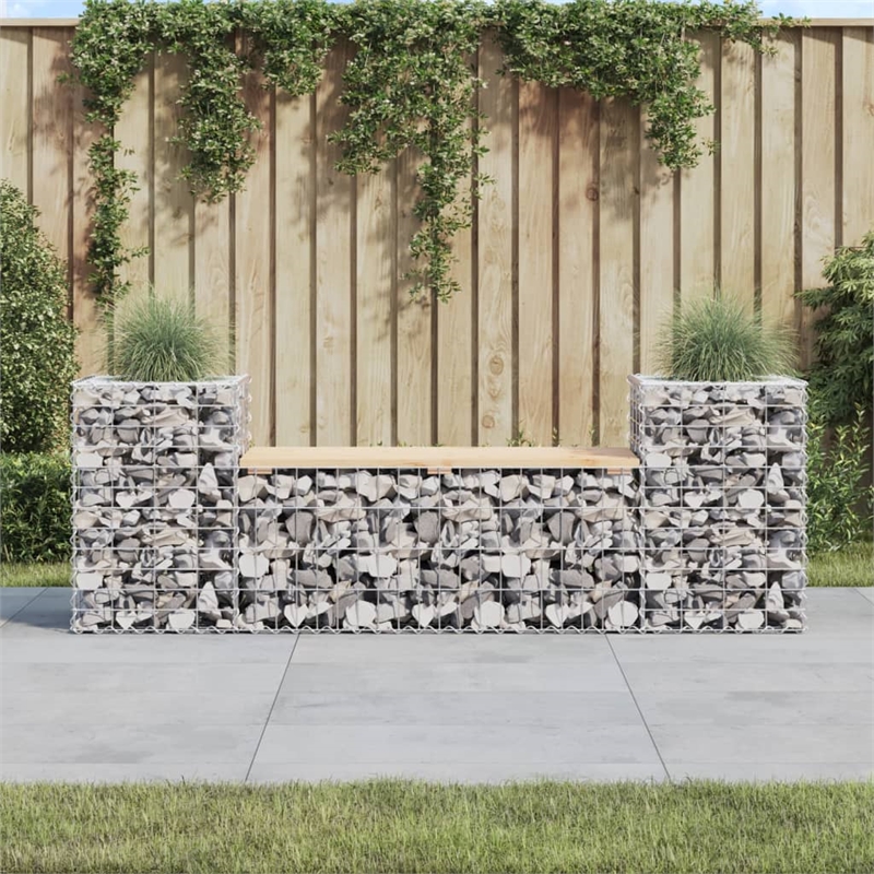 vidaXL Compact Wood Garden Bench in Natural