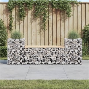vidaXL Compact Wood Garden Bench in Natural
