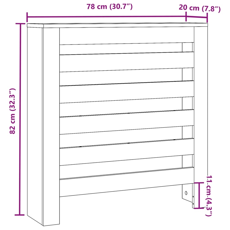 vidaXL Radiator Cover in Sonoma Oak