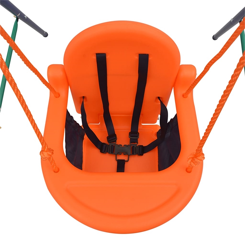 vidaXL Plastic Standard Durable Toddler Swing in Blue/Green/Orange