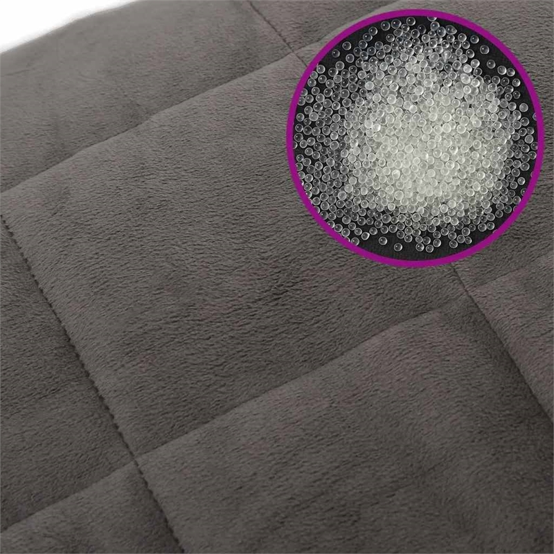 vidaXL King Size Microfiber Weighted Blanket in Grey
