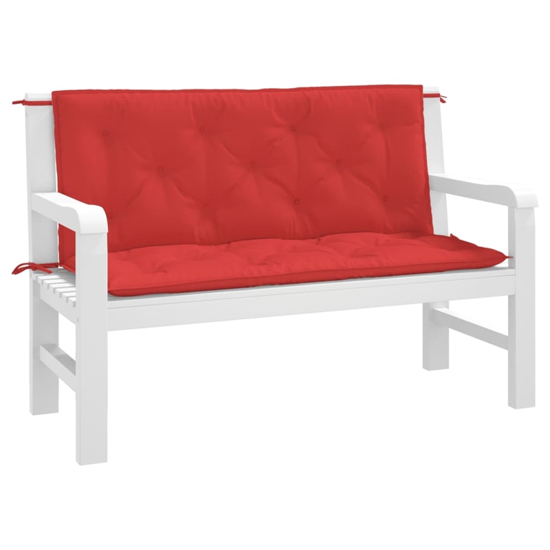vidaXL Garden Bench Cushion in Red (Set of 2)