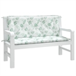 vidaXL Garden Bench Cushion Leaf Pattern (Set of 2)