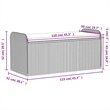 vidaXL PE Rattan Storage Bench in Gray