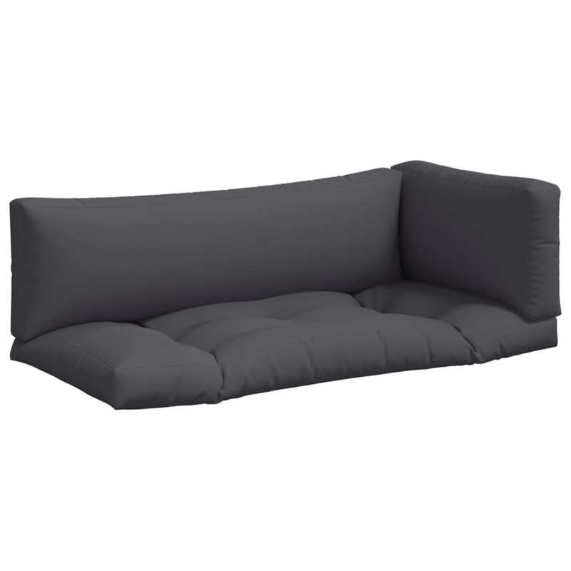 vidaXL Large Pallet Cushion in Gray (Set of 3)