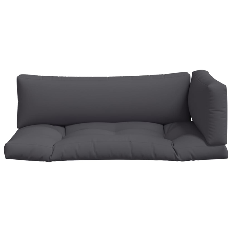 vidaXL Large Pallet Cushion in Gray (Set of 3)