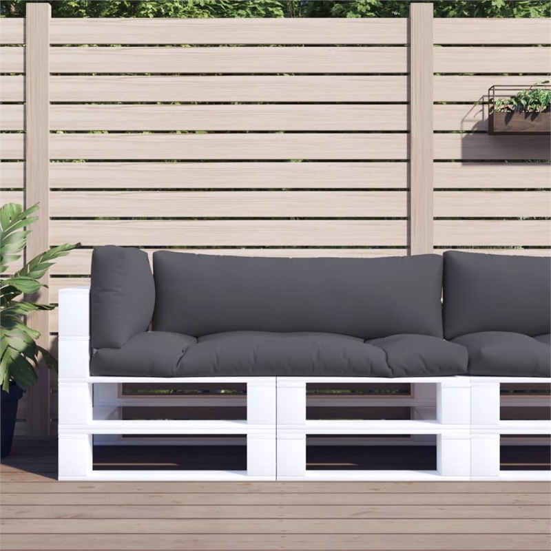 vidaXL Large Pallet Cushion in Gray (Set of 3)