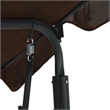 vidaXL Powder-Coated Steel Frame Garden Swing Seat in Coffee/Brown