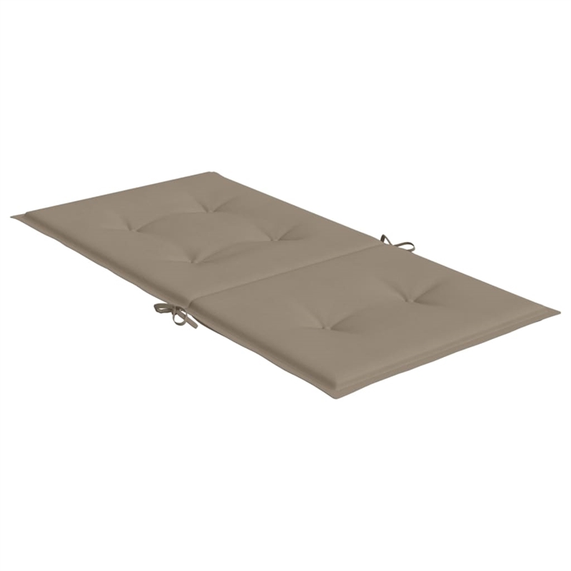vidaXL Lowback Chair Cushion in Taupe (Set of 4)