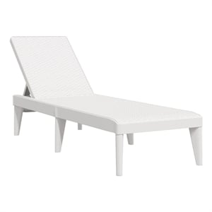 vidaXL Polypropylene Medium Multi-Position Backrest Sun Lounger in White