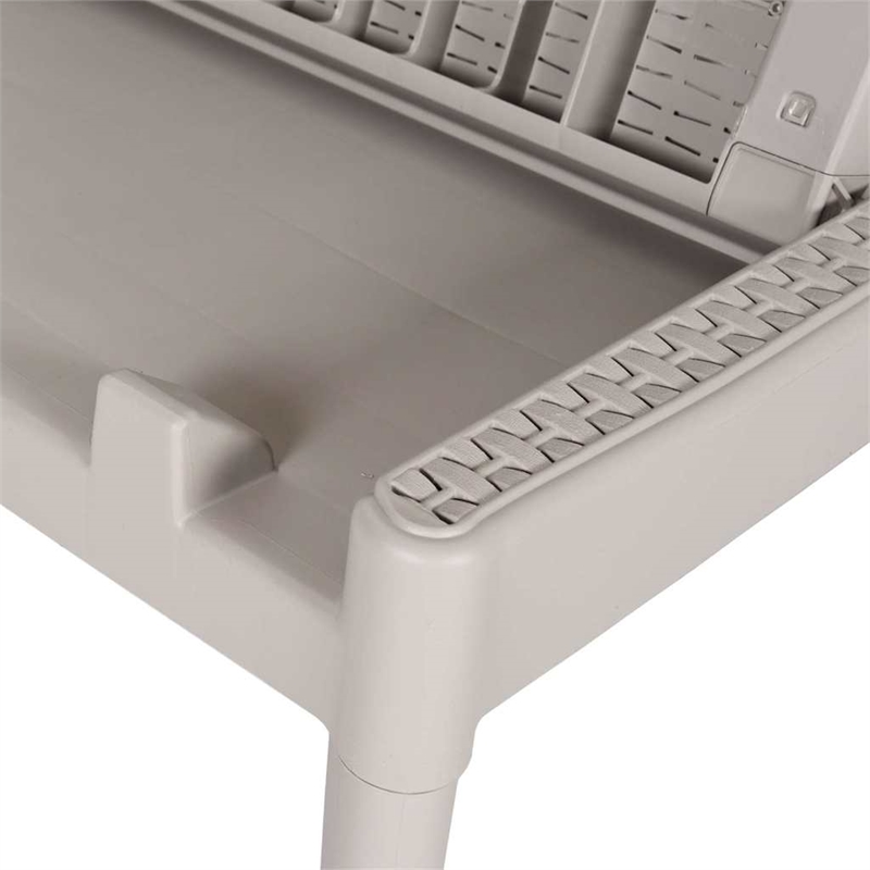 vidaXL Polypropylene Single Adjustable Armrests Sun Lounger in Cappuccino