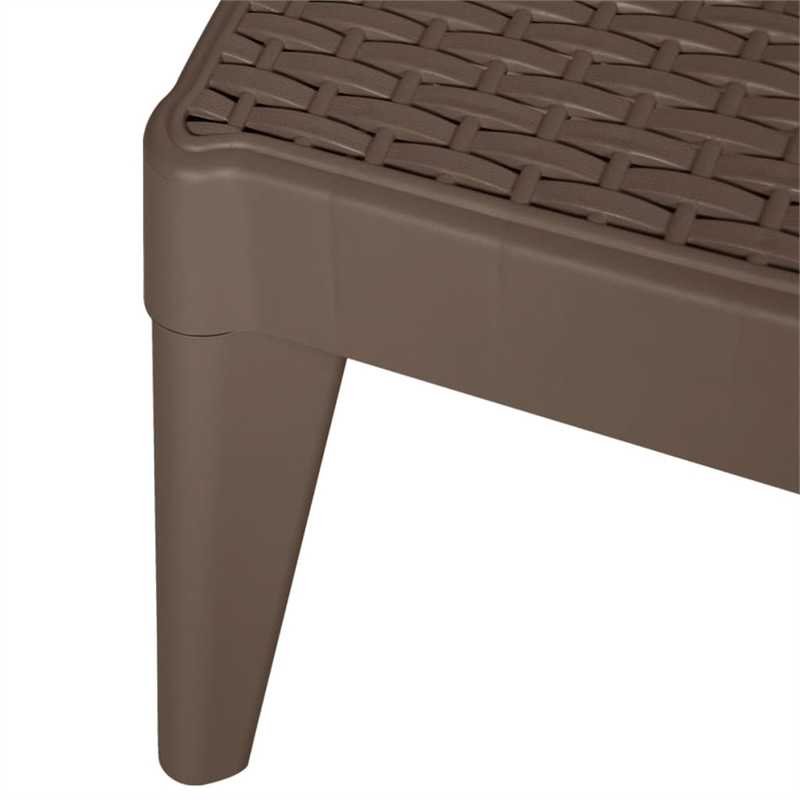 vidaXL Polypropylene Standard UV-Resistant Sun Lounger in Brown