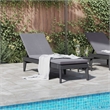 vidaXL Polypropylene Standard Sun Lounger in Anthracite