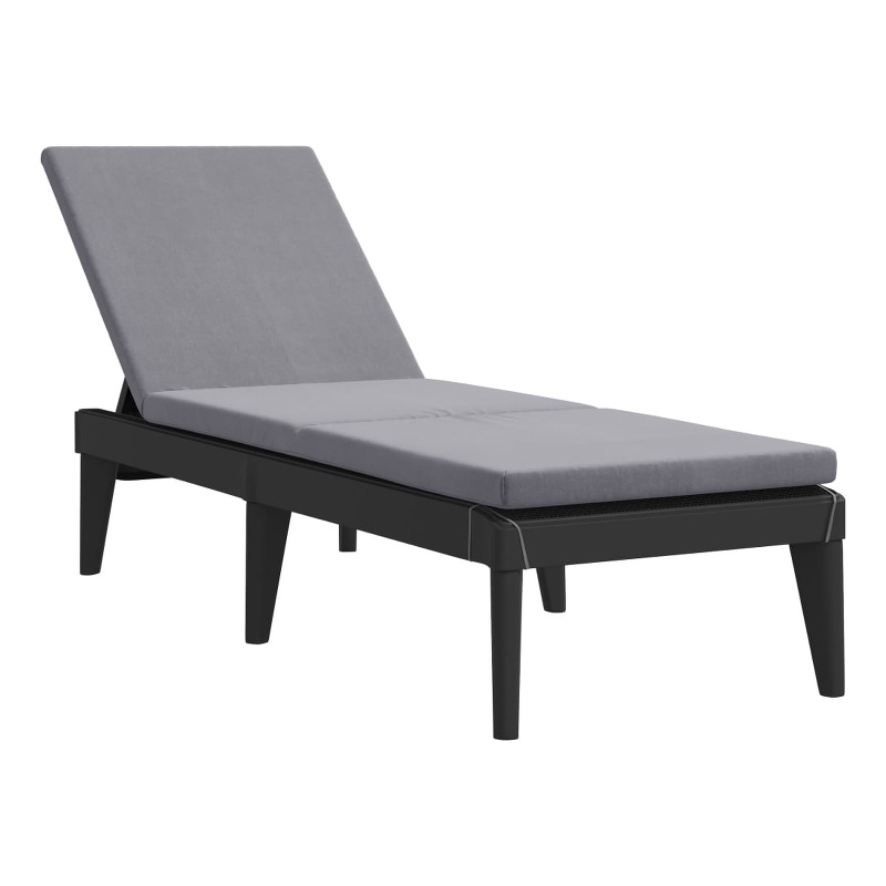 vidaXL Polypropylene Standard Sun Lounger in Anthracite