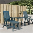vidaXL Plastic Standard Foldable Sun Lounger in Green