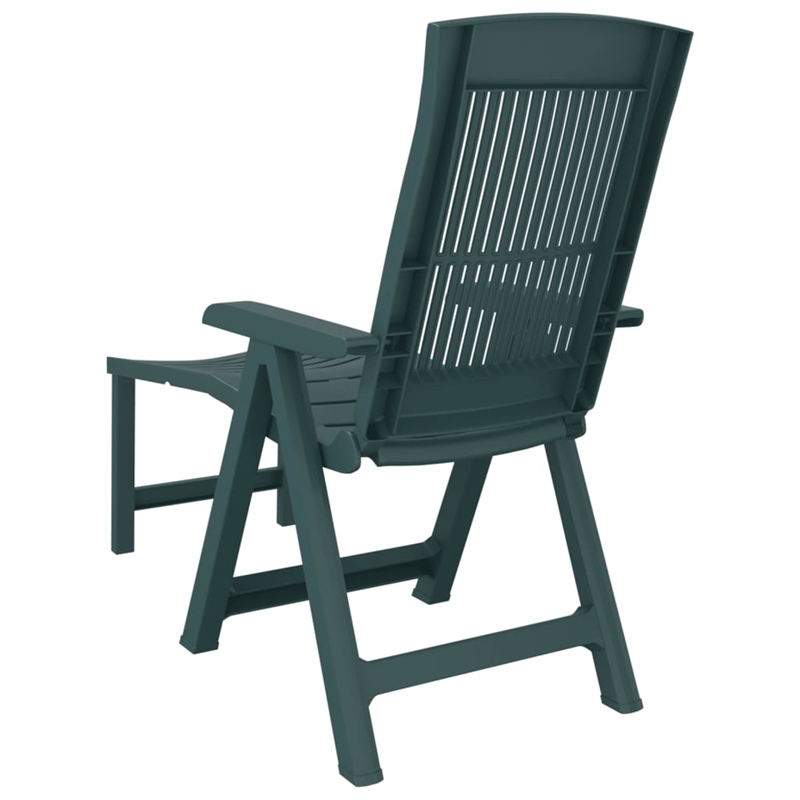 vidaXL Plastic Standard Foldable Sun Lounger in Green