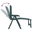 vidaXL Plastic Standard Foldable Sun Lounger in Green