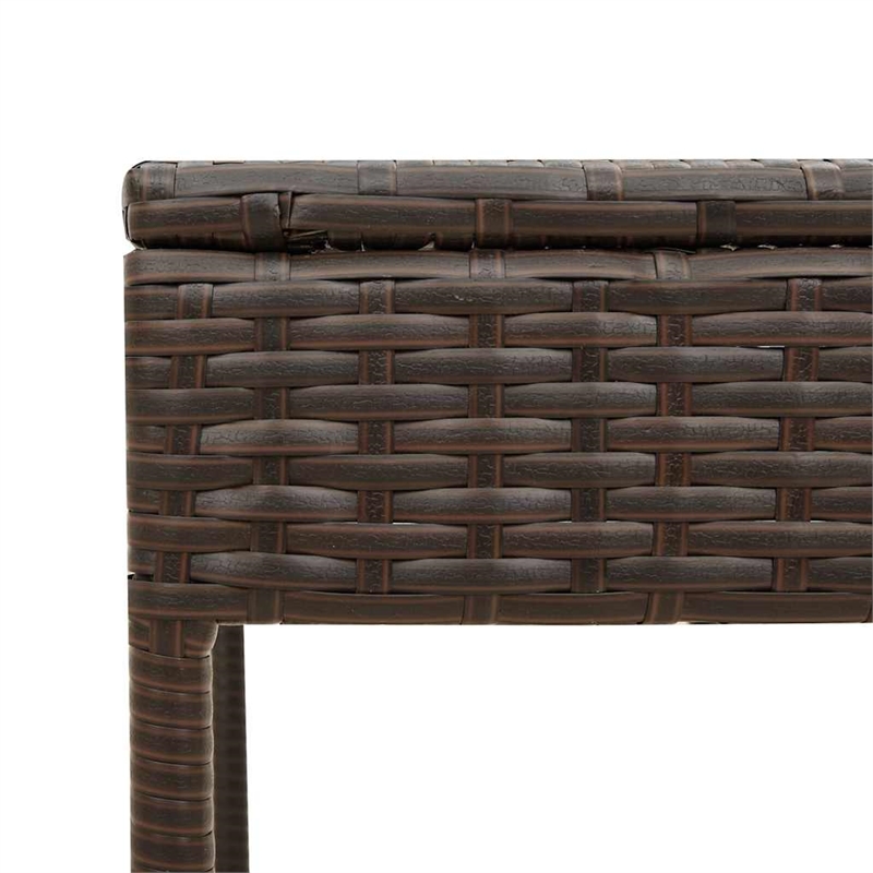 vidaXL Patio  Sun Lounger Set in Brown and Red