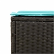 vidaXL Patio Standard Sun Lounger Set in Black and Blue