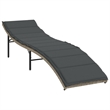 vidaXL PE Rattan One Size Sun Lounger in Light Gray  (Set of 2)