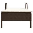 vidaXL PE Rattan Steel Foam Polyester Sun Lounger in Brown