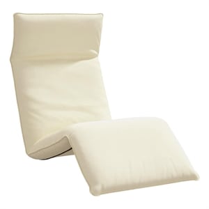 vidaXL Oxford Fabric Metal Extra Long Sun Lounger in Cream