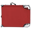 vidaXL Polyester Fabric Powder-Coated Steel Standard Sun Lounger in Red