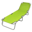 vidaXL Polyester One-Size Foldable Sun Lounger in Apple Green